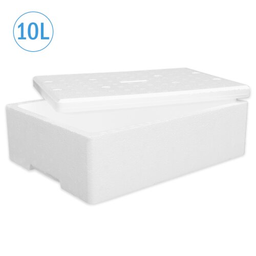 Thermobox Styrofoam box 10 liter cooler box shipping container for food, drinks, medication - Styrofoam made of EPS - reusable insulated box